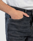 Slim-Fit Denim Pants with Zipper Closure