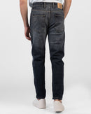 Slim-Fit Denim Pants with Zipper Closure