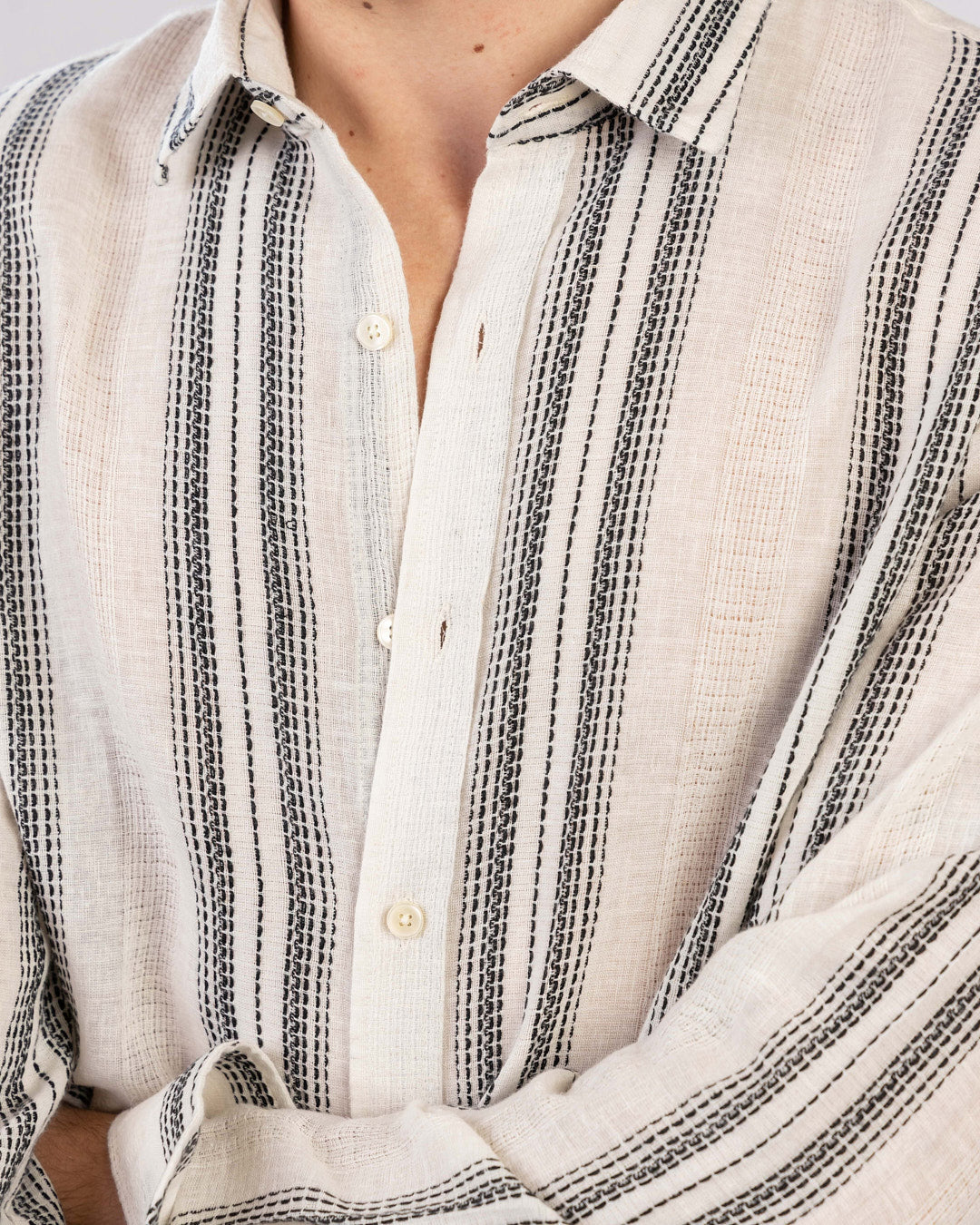 Striped Shibeka Long Sleeve Shirt