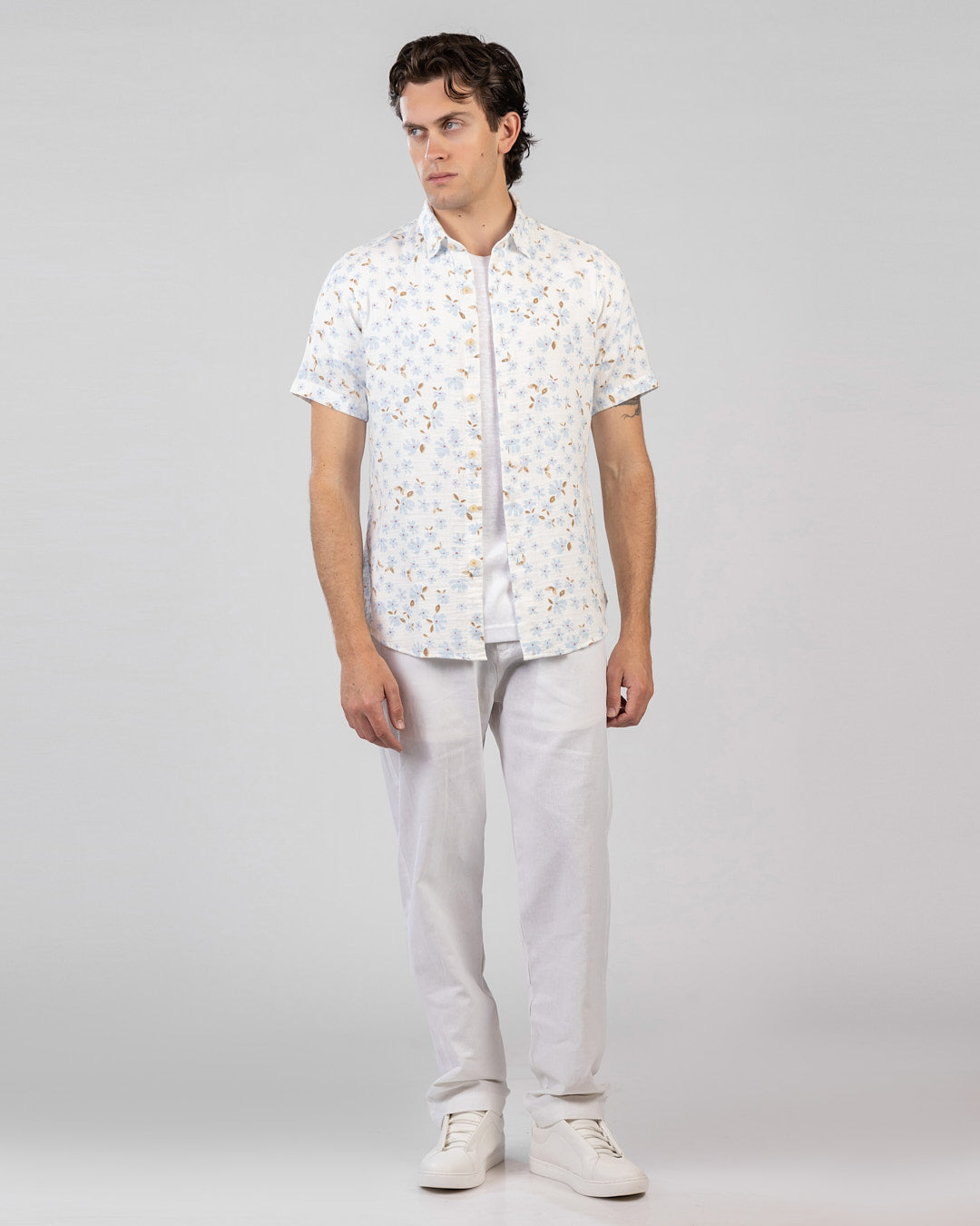 Full-Covered Printed Krenkle Half-Sleeve Shirt