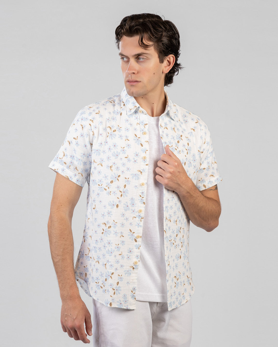 Full-Covered Printed Krenkle Half-Sleeve Shirt