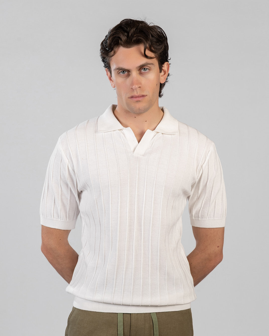 Men’s Textured Jacquard Polo