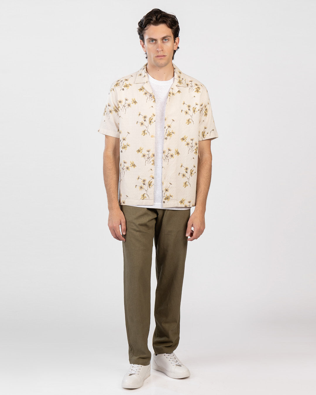 Printed Jacquard Tennis-Collar Shirt