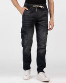 Baggy Denim Lycra Pants with Elastic Waist