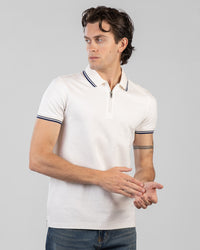 Half-Zip Interlock Polo T-Shirt