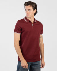 Half-Zip Interlock Polo T-Shirt