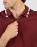 Half-Zip Interlock Polo T-Shirt