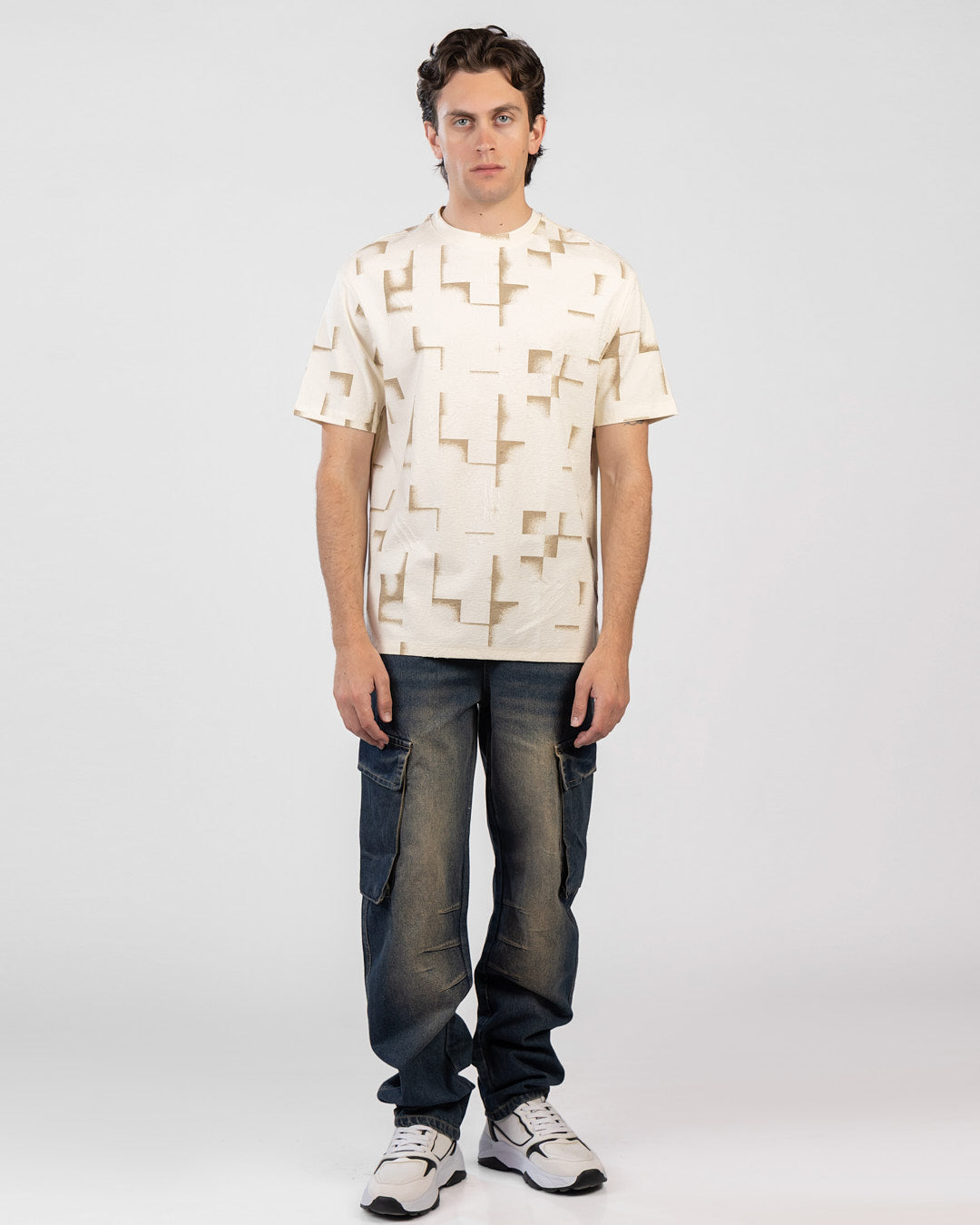 Oversized Printed Jacquard T-Shirt