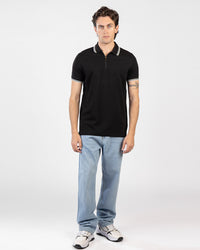 Half-Zip Interlock Polo T-Shirt