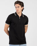Half-Zip Interlock Polo T-Shirt
