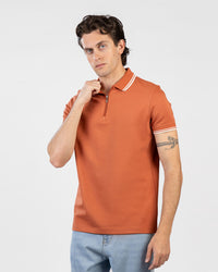 Half-Zip Interlock Polo T-Shirt
