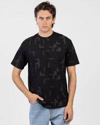 Oversized Printed Jacquard T-Shirt