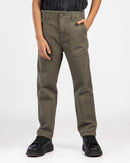 Gabardine Slim Fit Elastic Waist Kids Pants