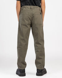 Gabardine Slim Fit Elastic Waist Kids Pants