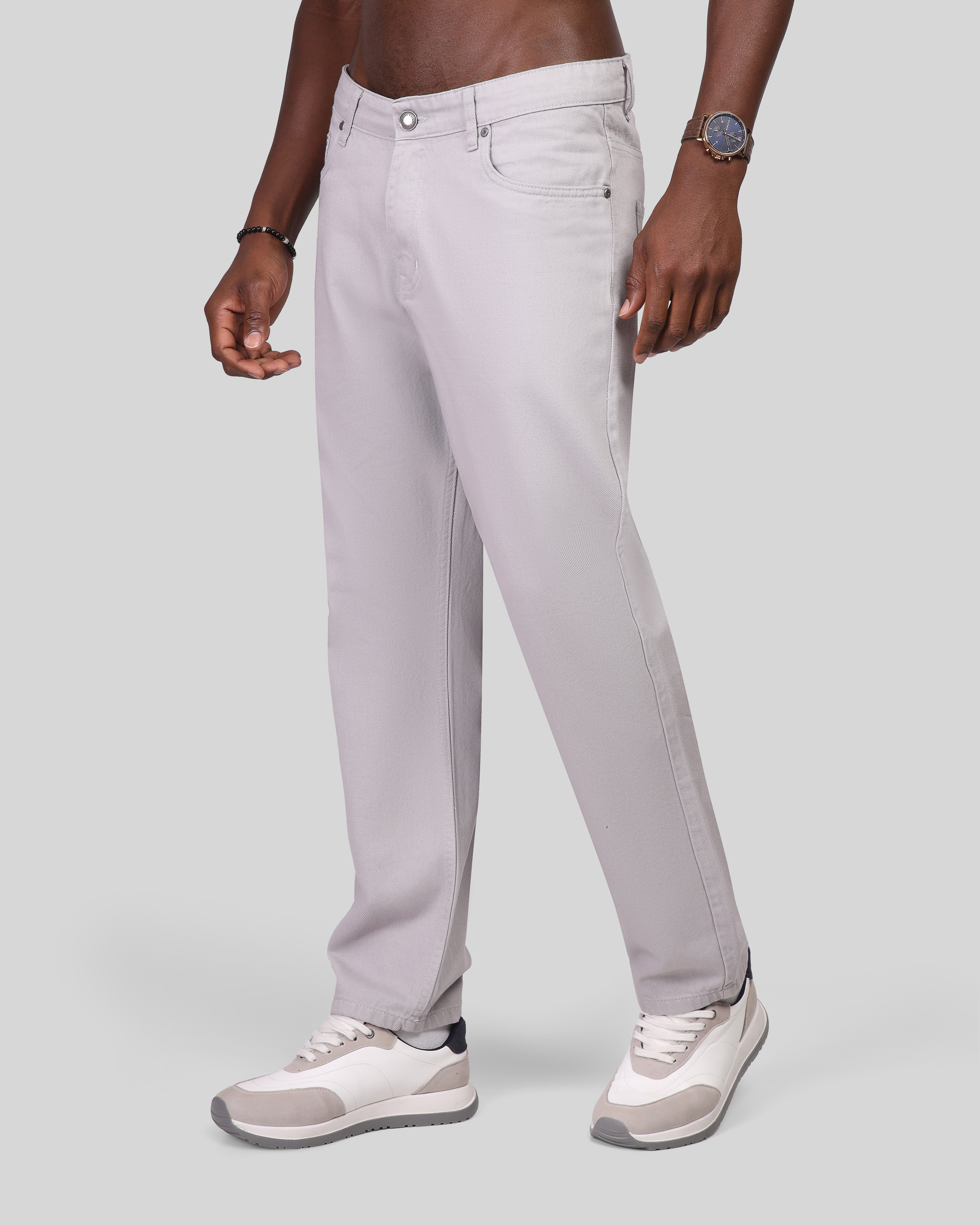 Relaxed Twill Wide Pants - 6108