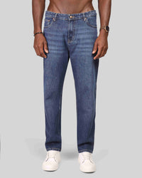 Wide-Leg Denim Trousers - 6109