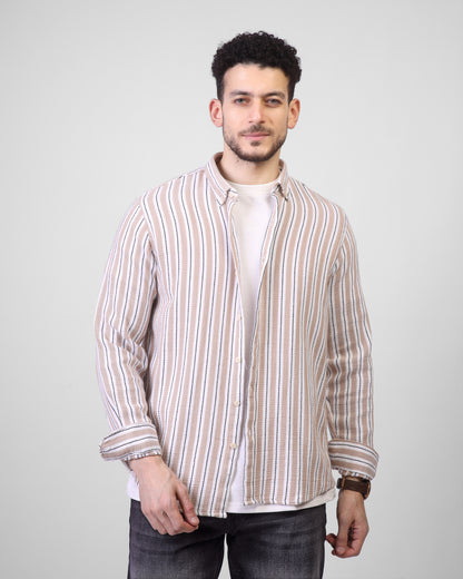Stripe long sleeve shirt -3215