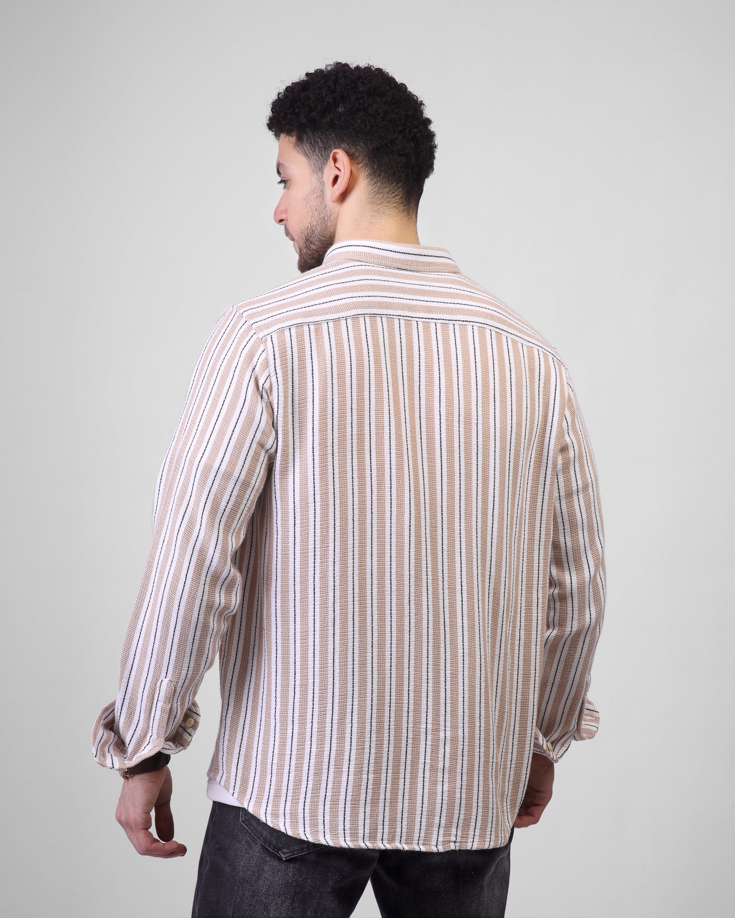 Stripe long sleeve shirt -3215