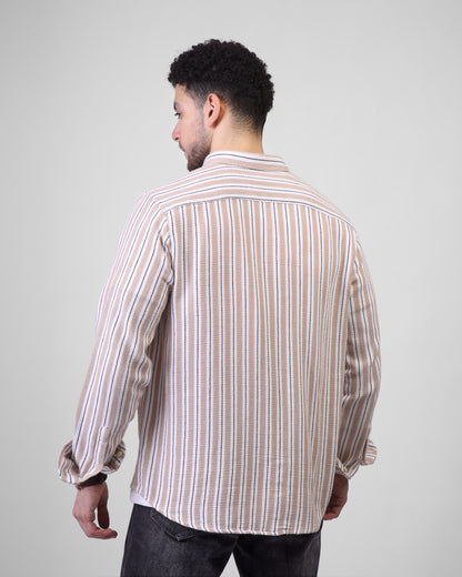 Stripe long sleeve shirt -3215