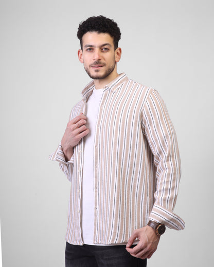 Stripe long sleeve shirt -3215