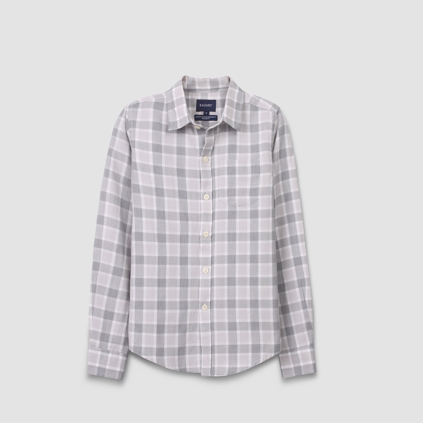 LONG SLEEVE SHIRT KIDS BASIC PLAID COTTON 3333