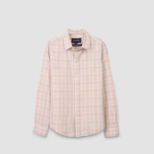 LONG SLEEVE SHIRT KIDS BASIC PLAID COTTON 3333