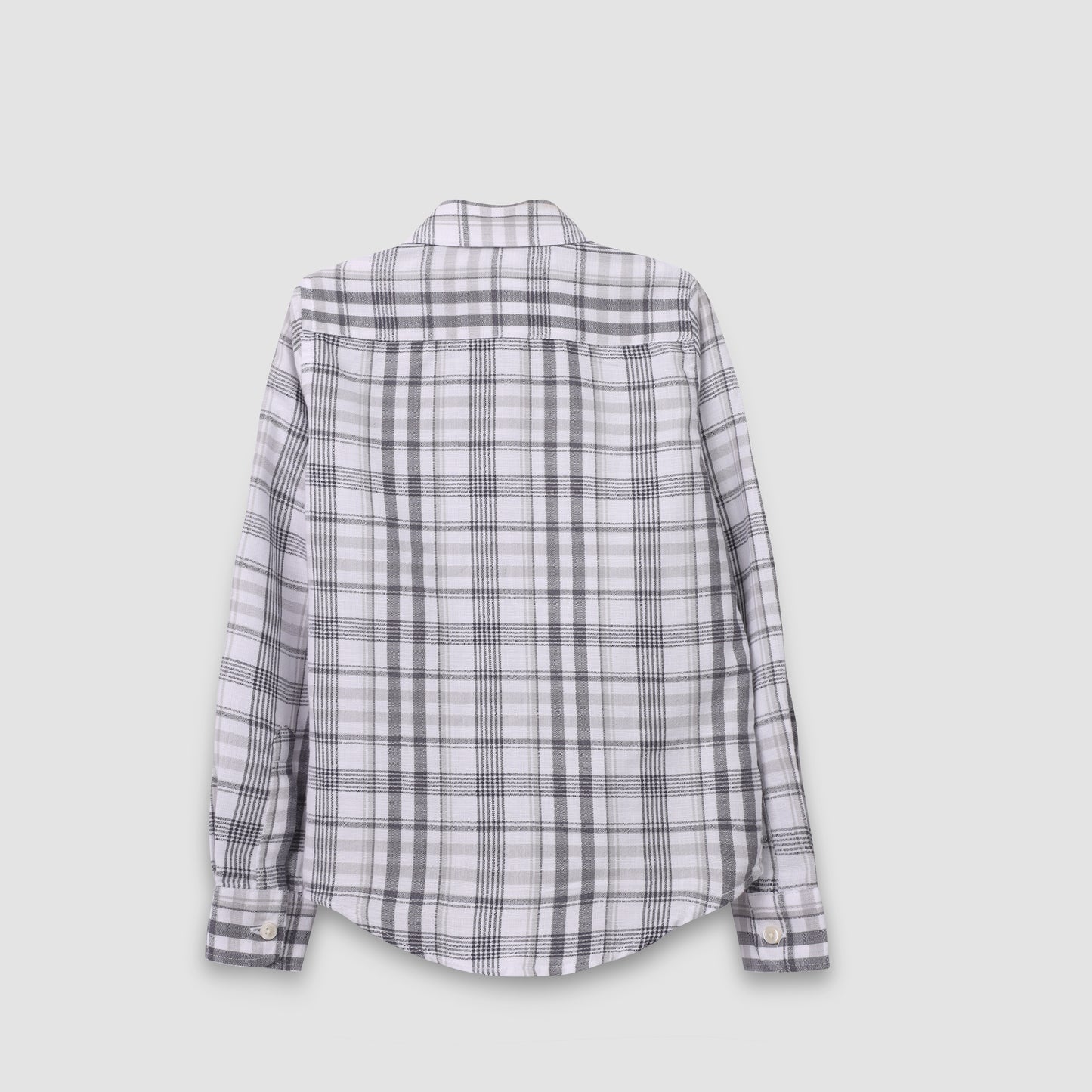 LONG SLEEVE SHIRT KIDS BASIC PLAID COTTON 3334