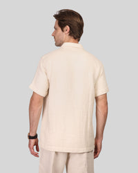 Textured Cotton Half-Sleeve - 3345