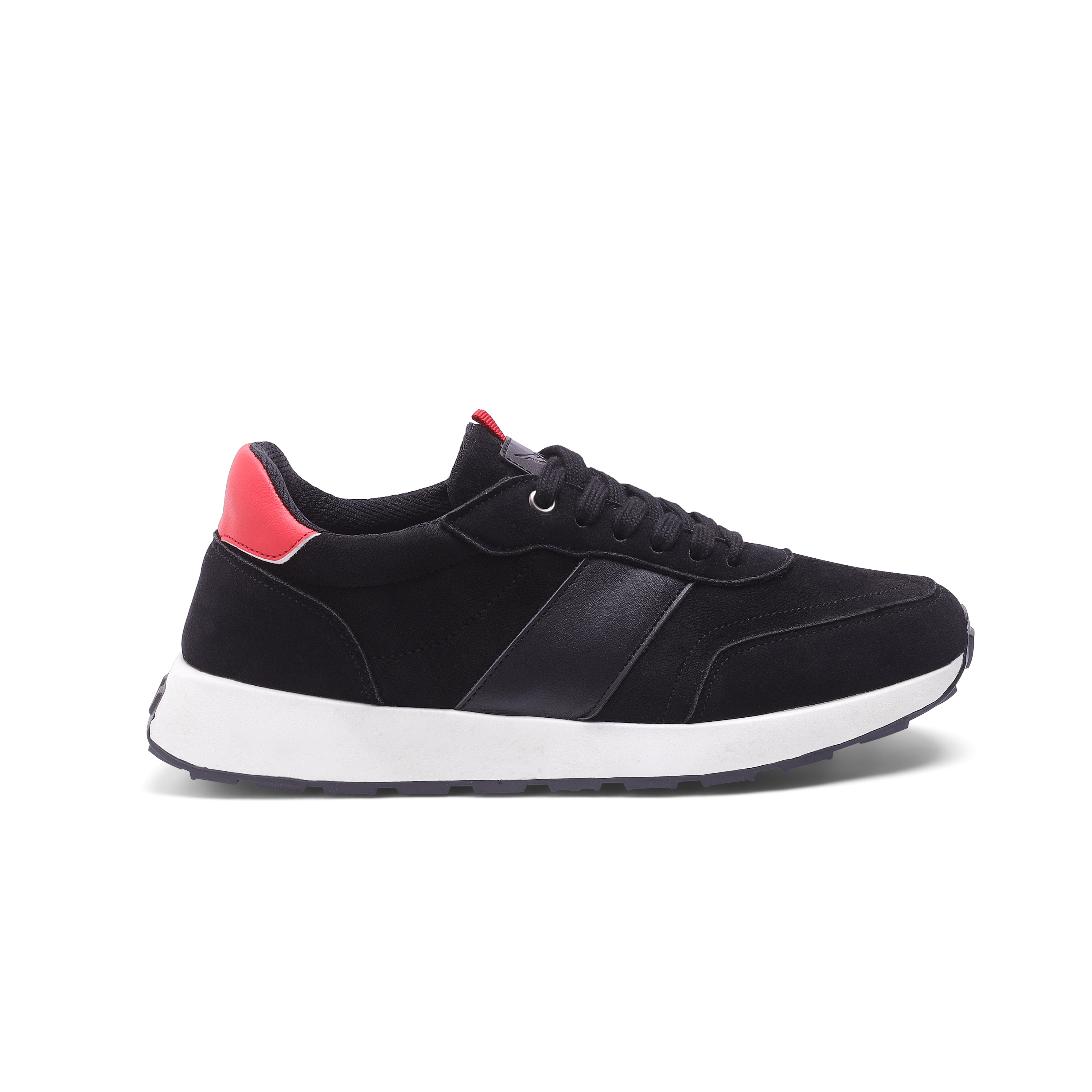 Perforated Suede-Look Leather Sneaker - 136