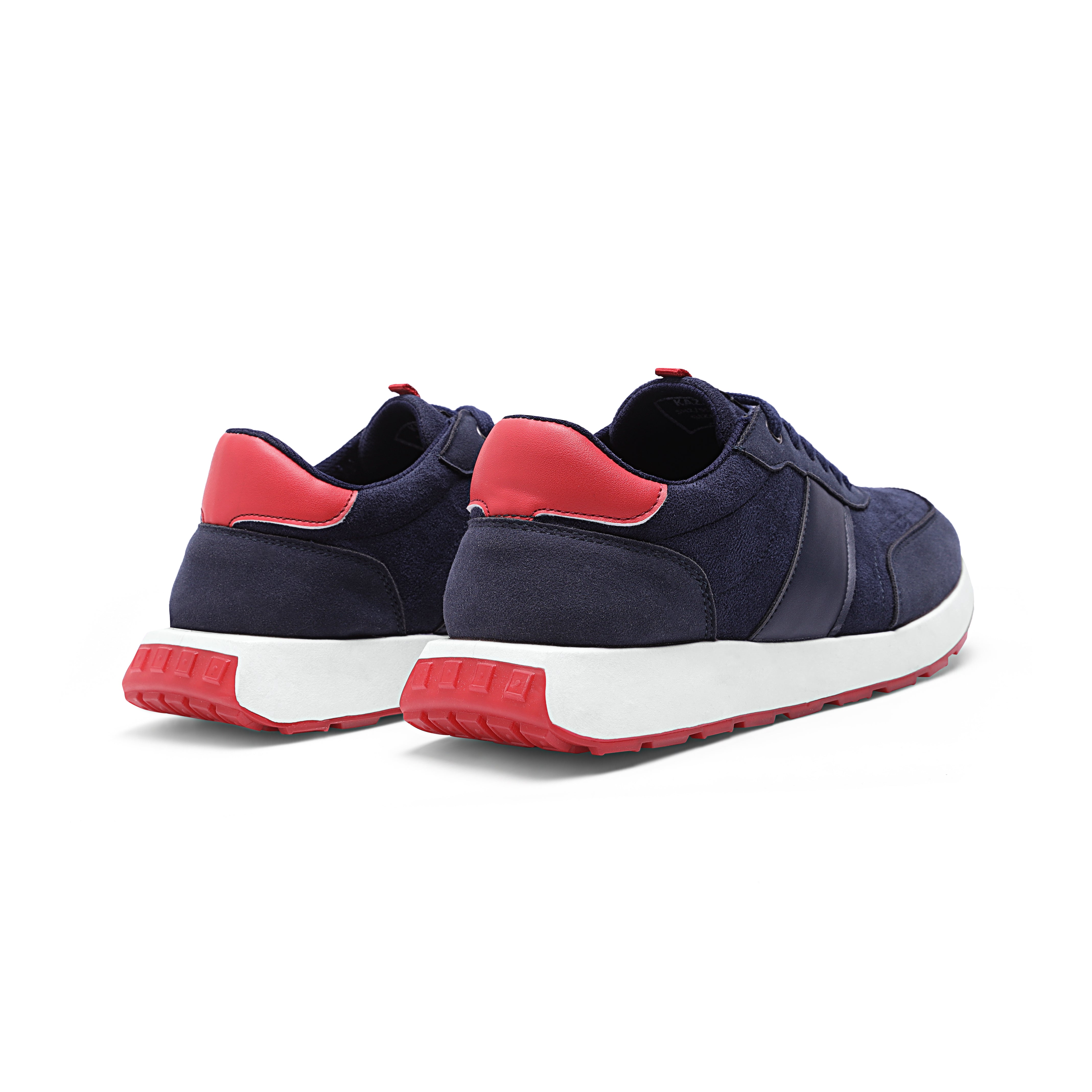 Perforated Suede-Look Leather Sneaker - 136