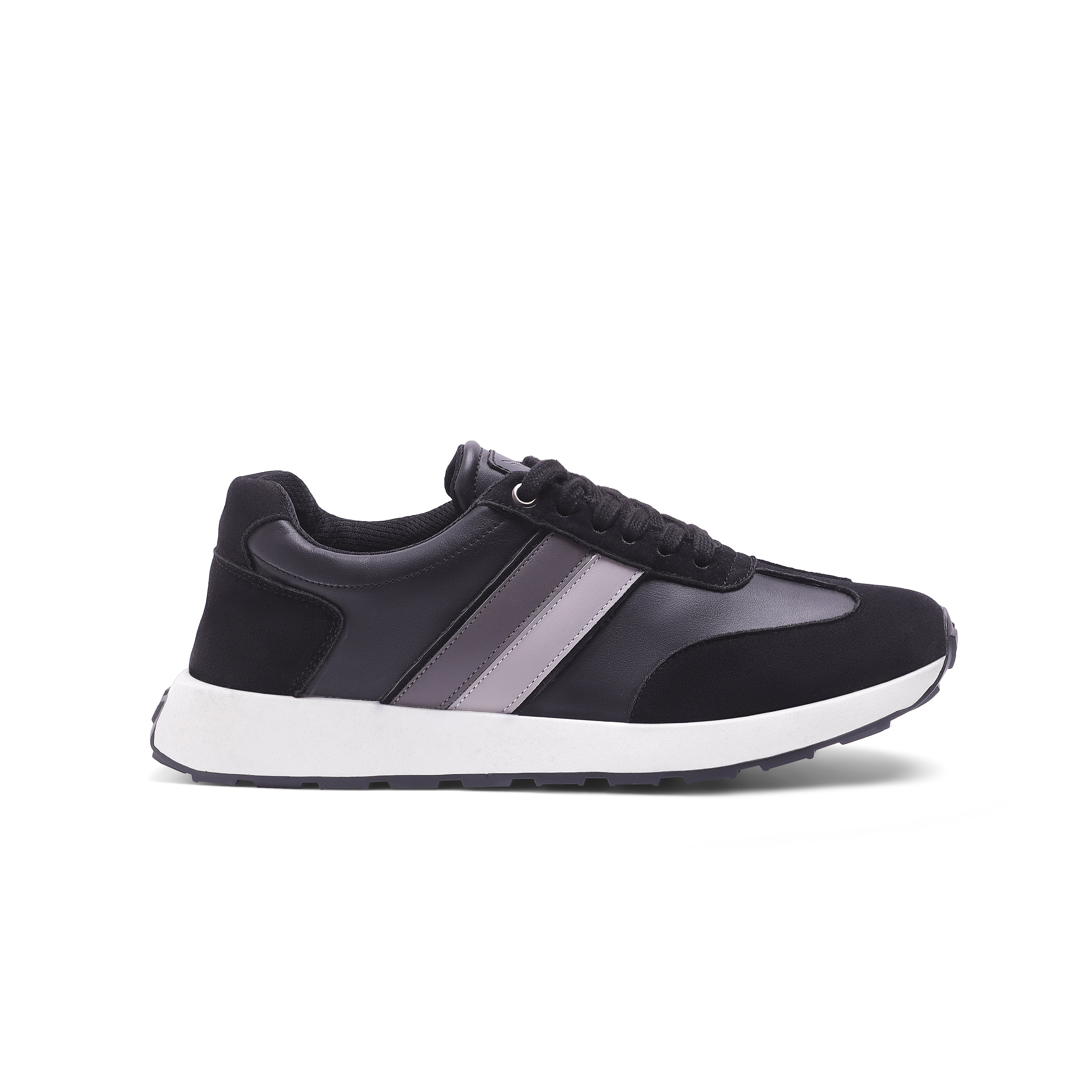 Suede-Accented Leather Sneaker - 142