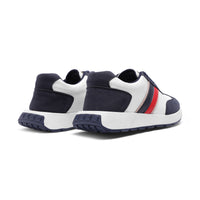 Suede-Accented Leather Sneaker - 142