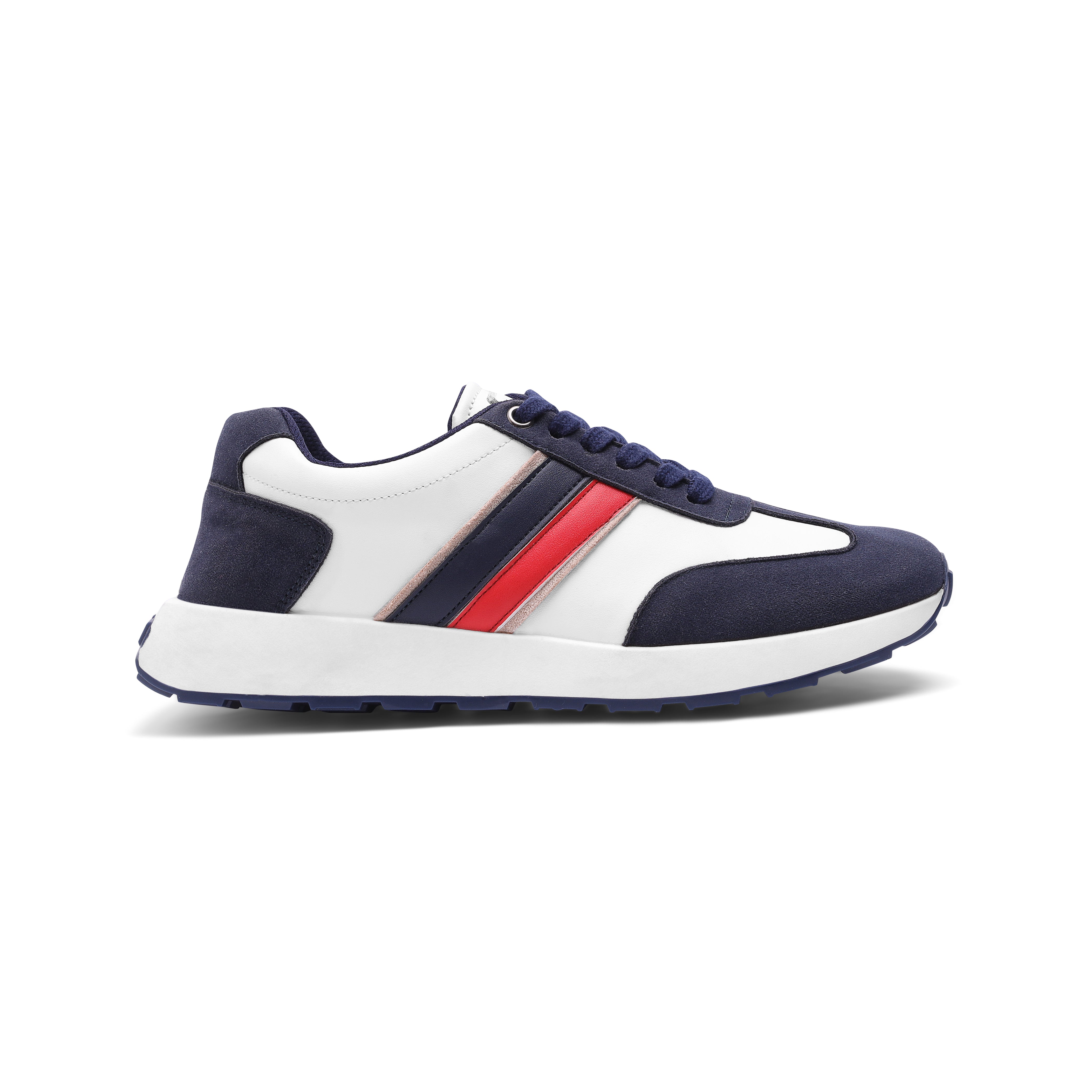 Suede-Accented Leather Sneaker - 142