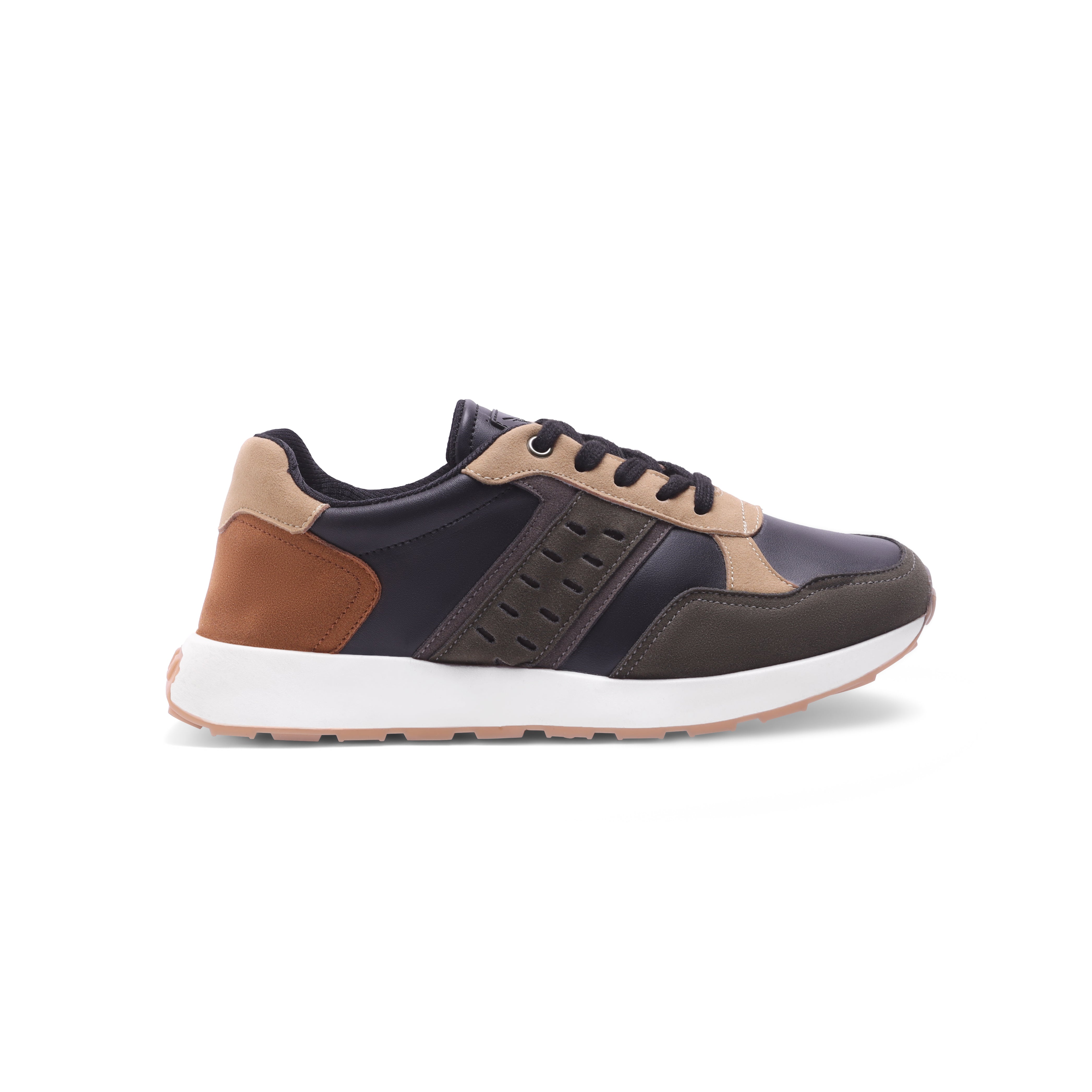 Suede-Accented Leather Sneaker - 143