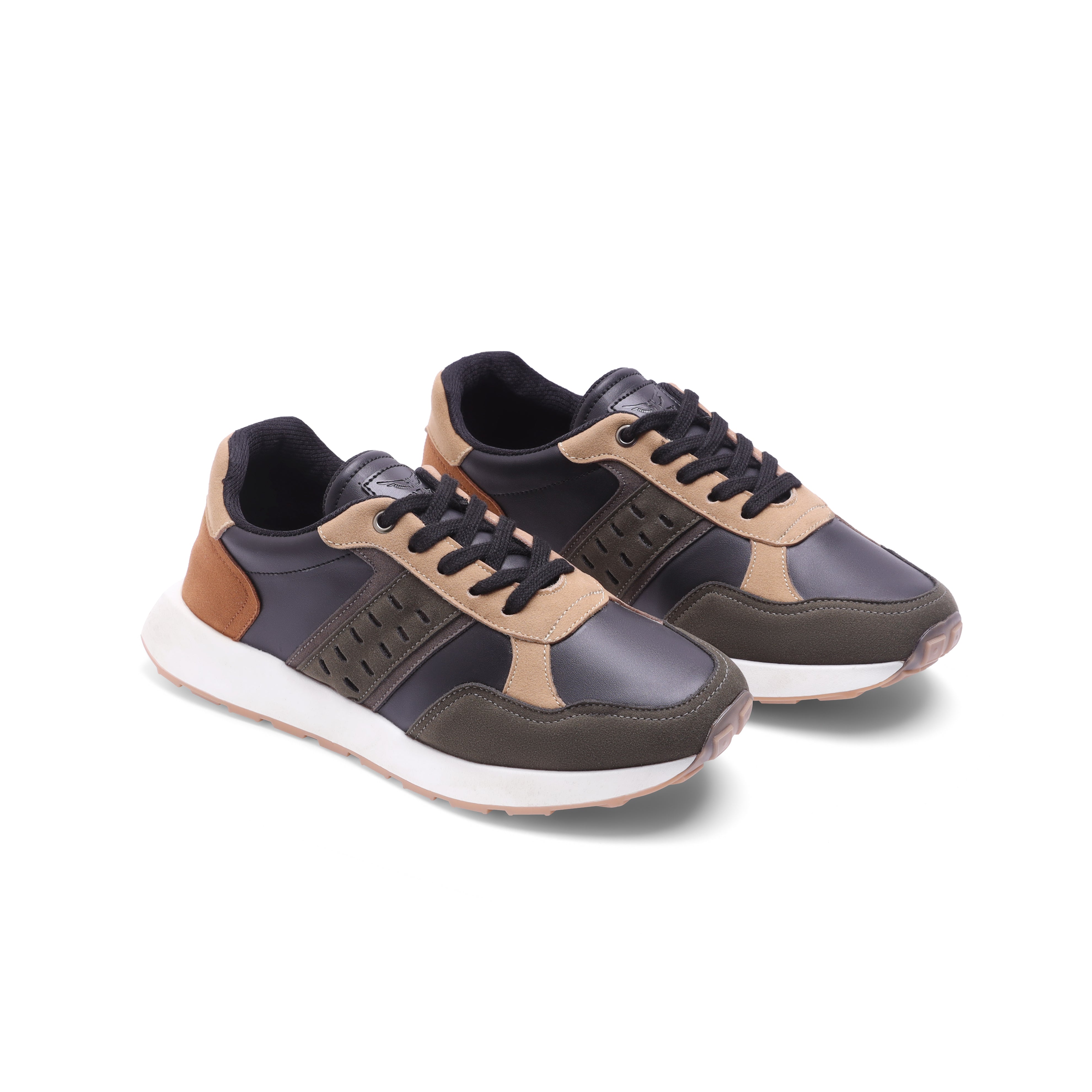 Suede-Accented Leather Sneaker - 143