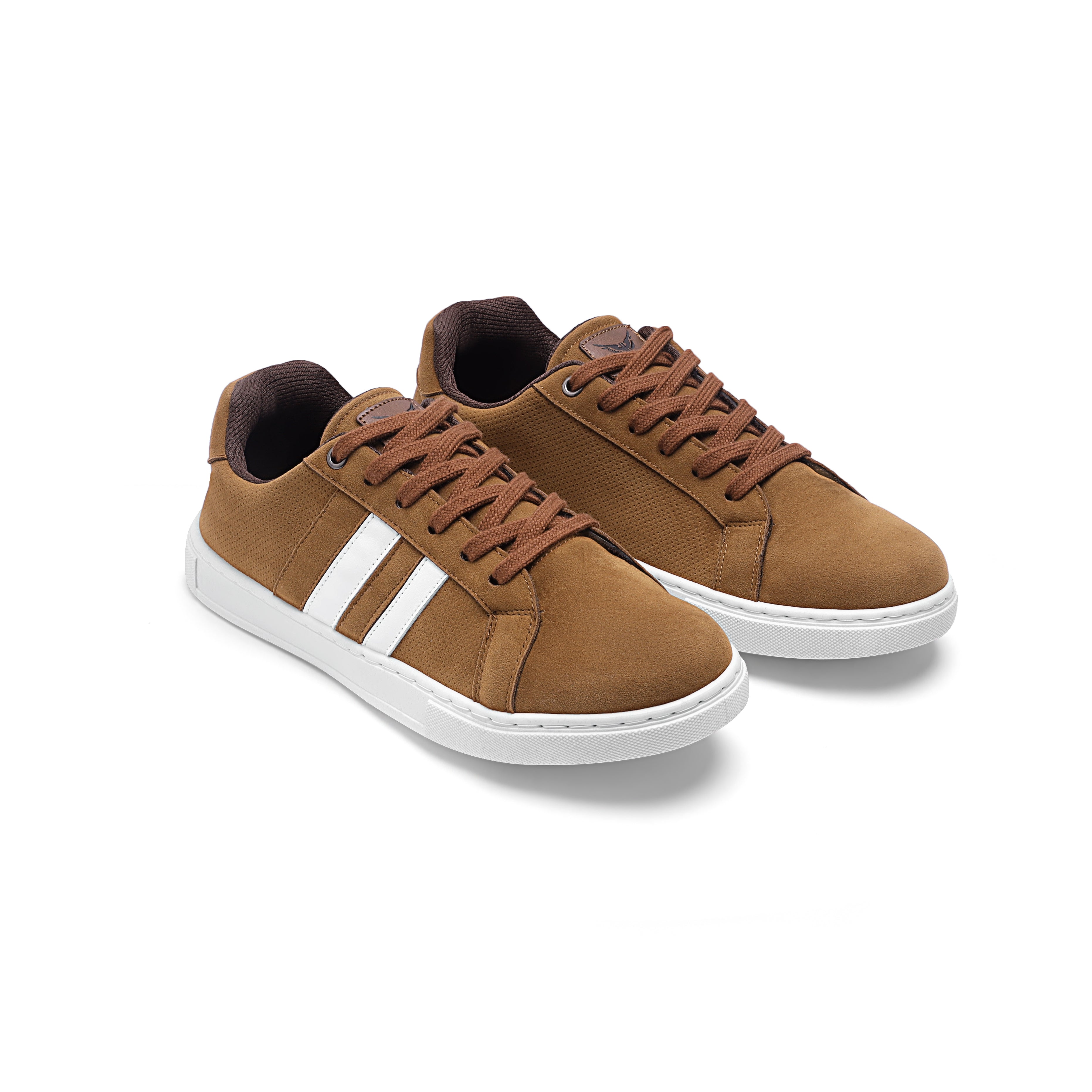 Perforated Suede-Look Leather Sneaker - 148