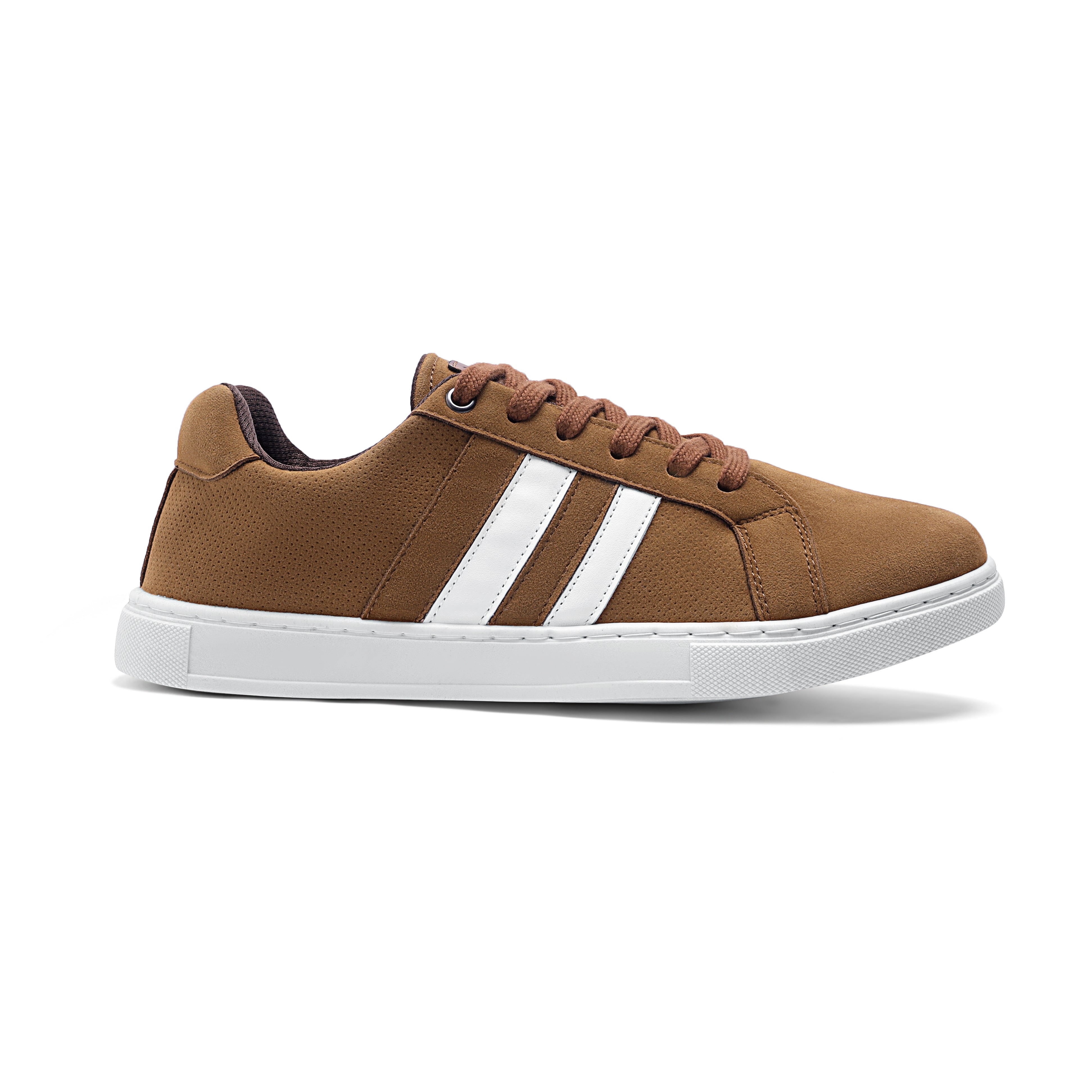 Perforated Suede-Look Leather Sneaker - 148