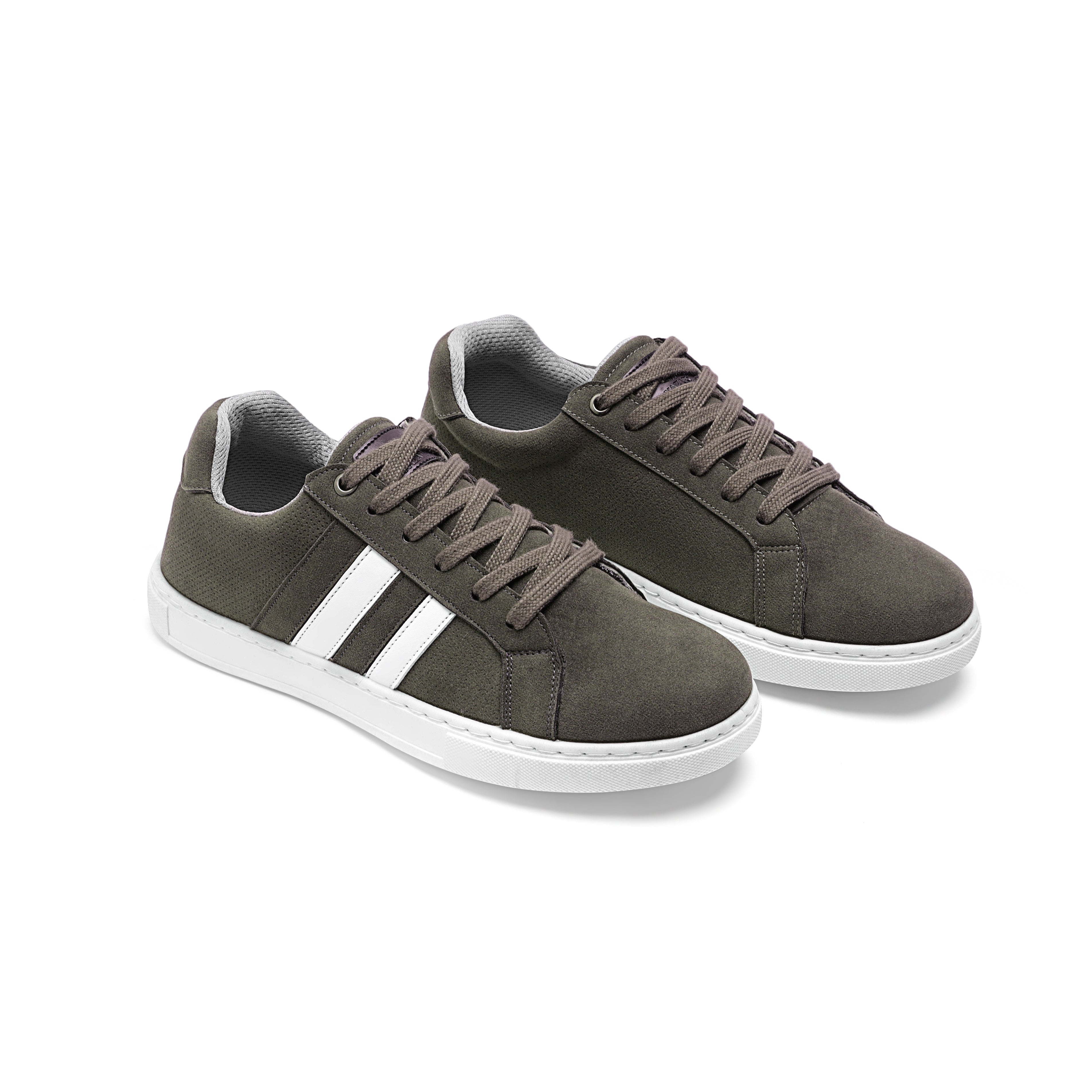 Perforated Suede-Look Leather Sneaker - 148