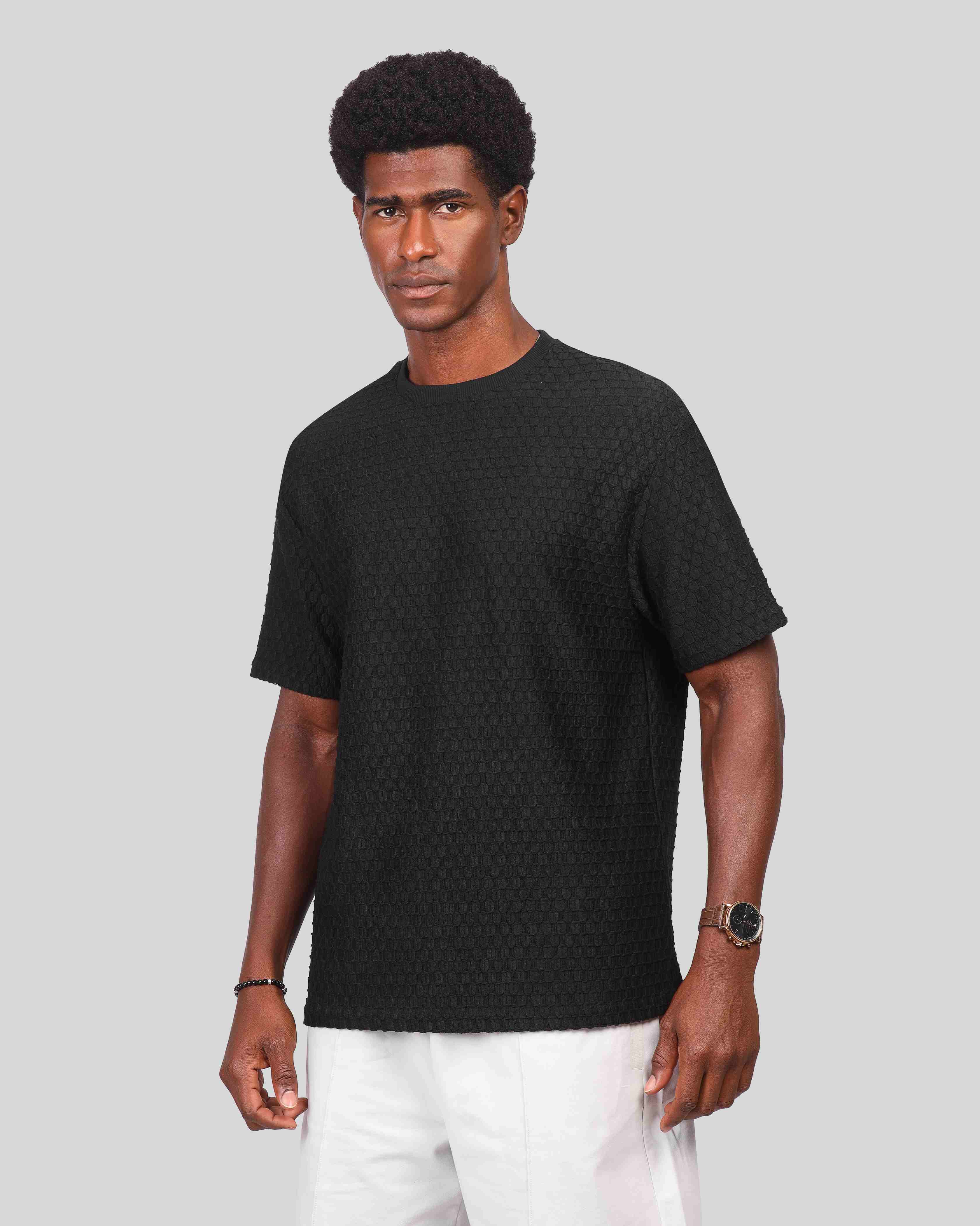 Jacquard Texture Tee - 25132