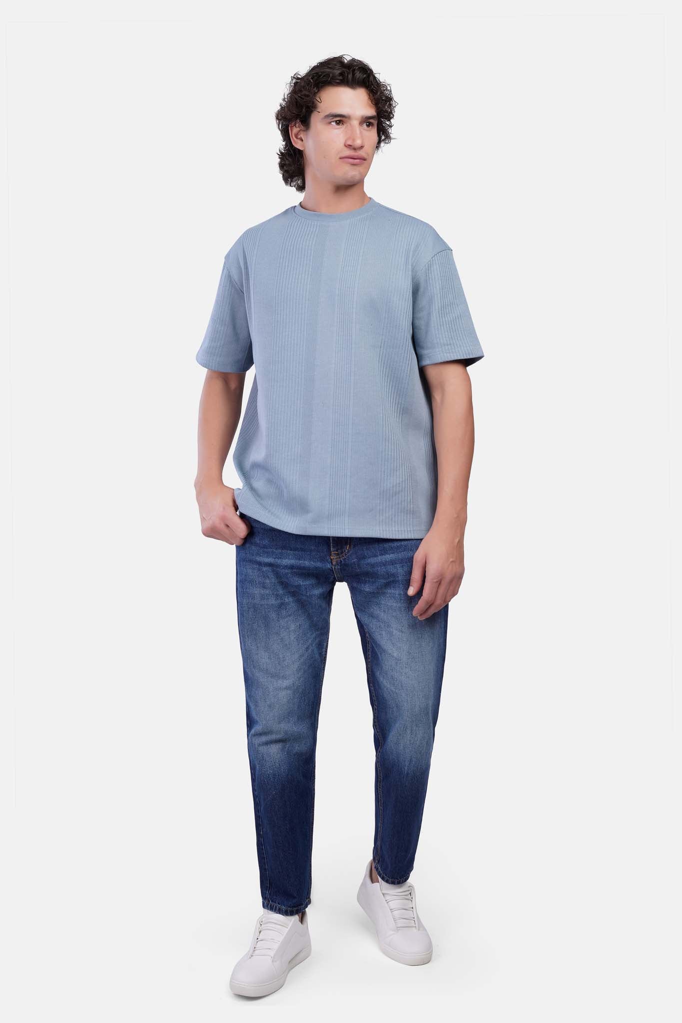 Striped Jacquard Oversized T-Shirt