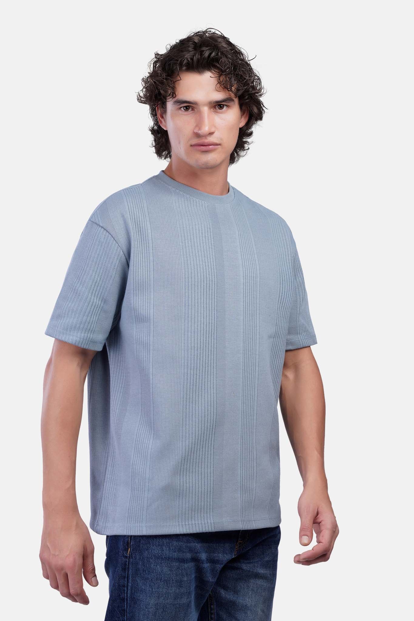 Striped Jacquard Oversized T-Shirt