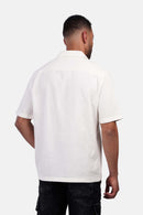 Slub Shibeka Tennis-Collar Half-Sleeve Shirt