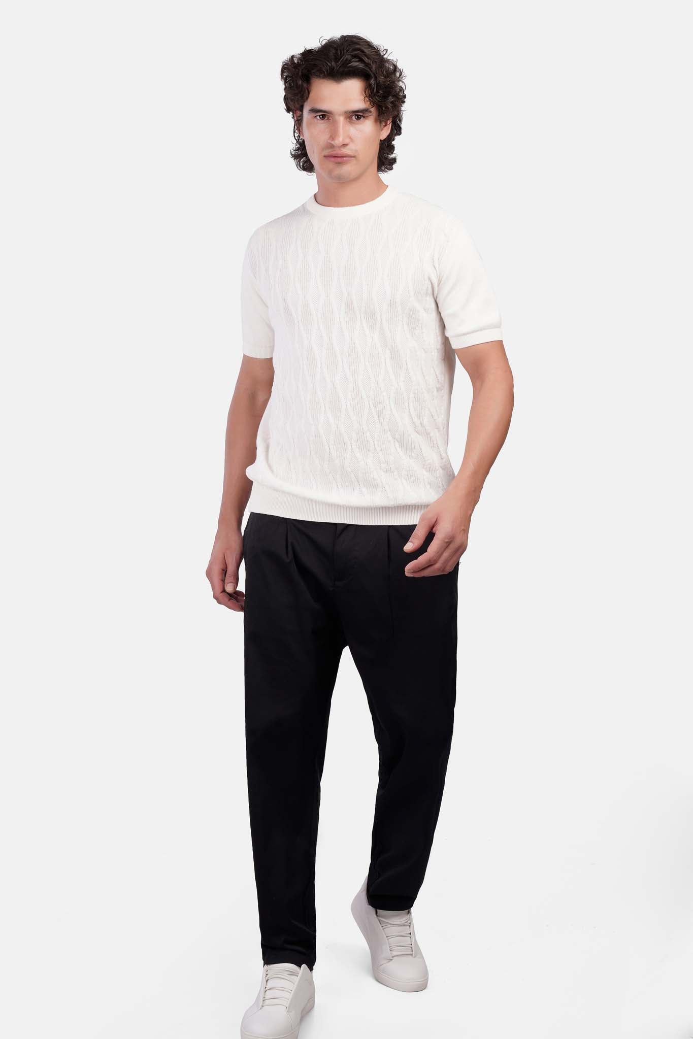 Textured Jacquard Polo Shirt