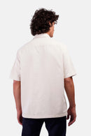 Slub Shibeka Tennis-Collar Half-Sleeve Shirt