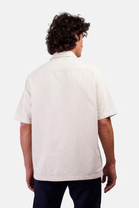 Slub Shibeka Tennis-Collar Half-Sleeve Shirt