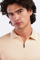 Half-Zip Interlock Polo T-Shirt
