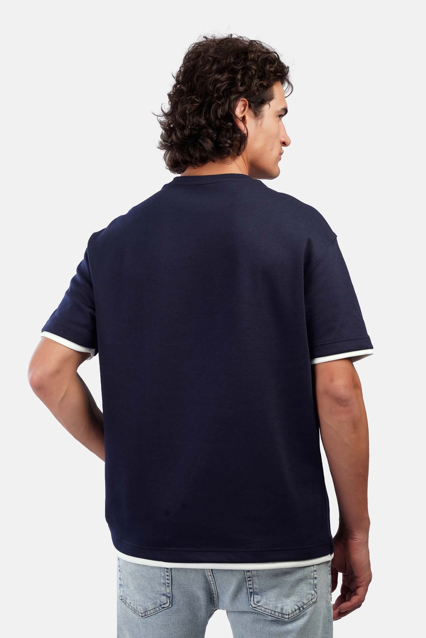 Oversized Interlock Half-Sleeve T-Shirt