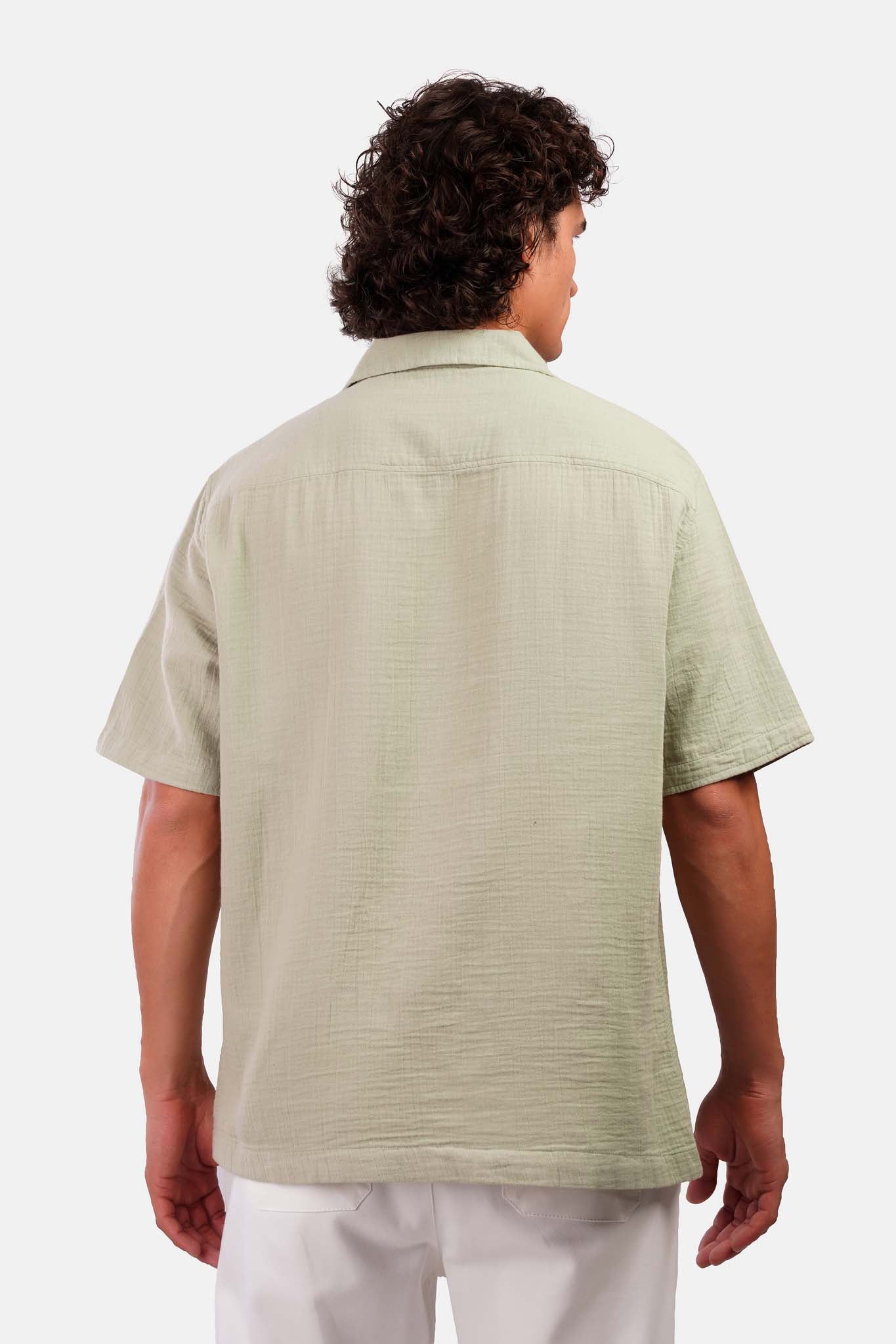 Crochet Tennis-Collar Half-Sleeve Shirt