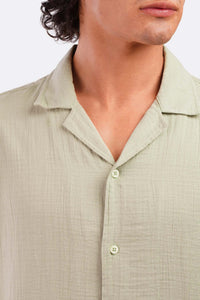 Crochet Tennis-Collar Half-Sleeve Shirt