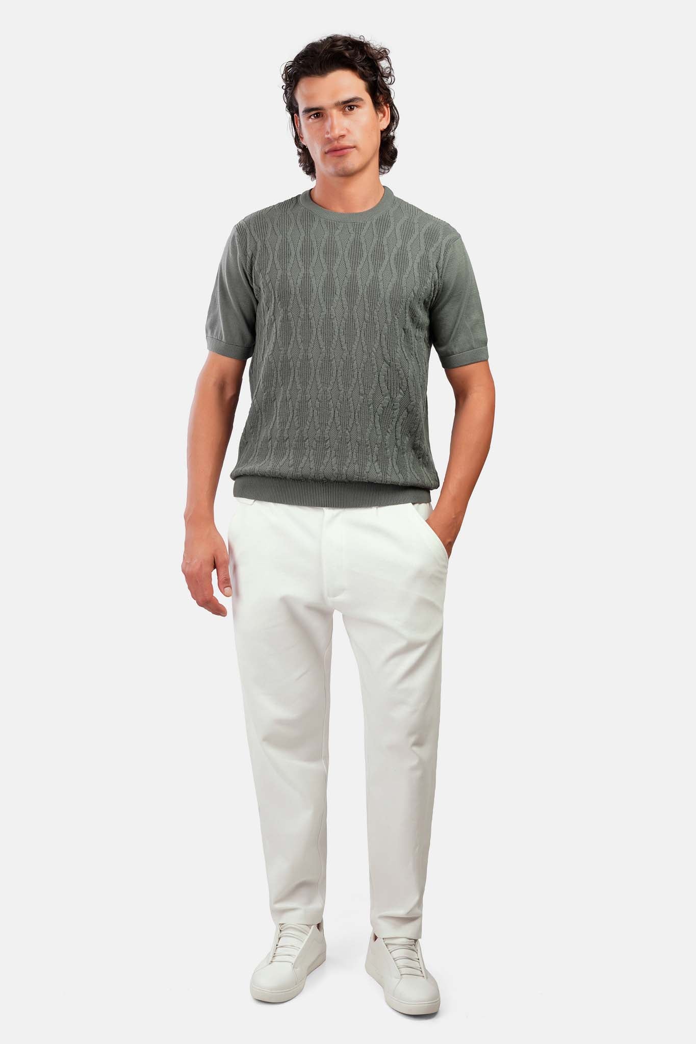 Textured Jacquard Polo Shirt